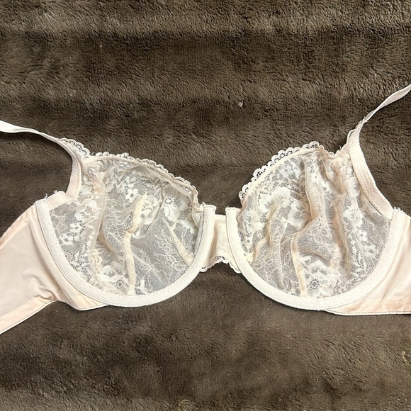 VICTORIAS SECRET Unlined Demi Pink Lace Sz 34DD - Picture 4 of 4